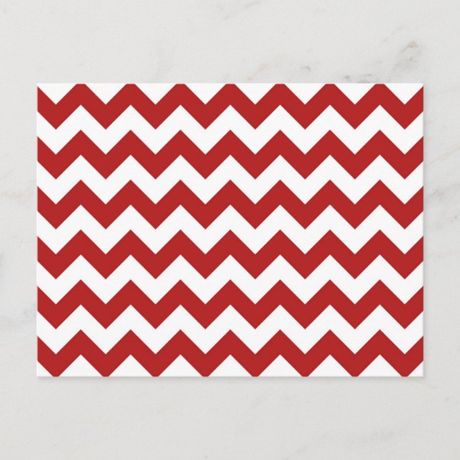 Red and White Zigzag Postcard (Front)