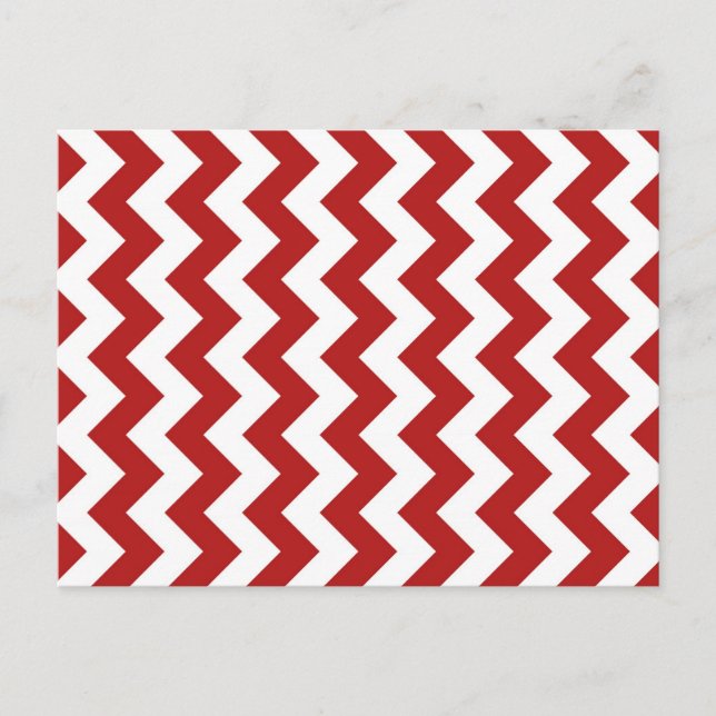 Red and White Zigzag Postcard (Front)