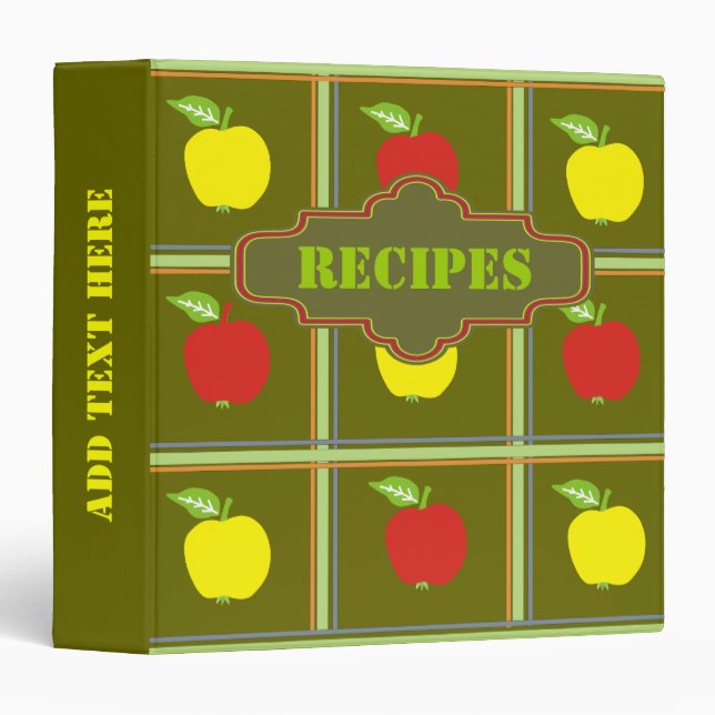 Red and yellow apples recipe custom binder (Front/Spine)