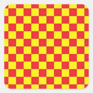 Red and Yellow Checkered STICKER