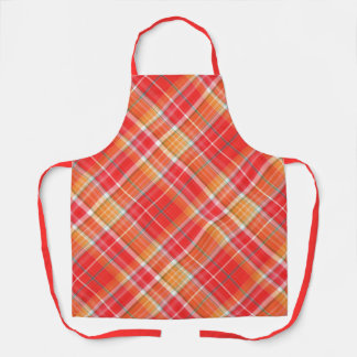 Red and Yellow Cheery Plaid Apron