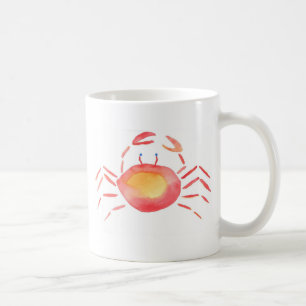 Red and yellow crab coffee mug