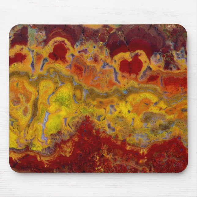 Red and yellow Crayloa Jasper Mouse Pad (Front)