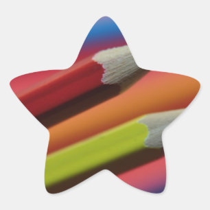 Red-and-yellow-crayons1412 PENCIL CRAYONS COLORFUL Star Sticker