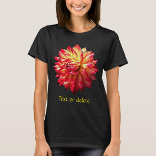 Red And Yellow Dahlia Flower Personalized T-Shirt