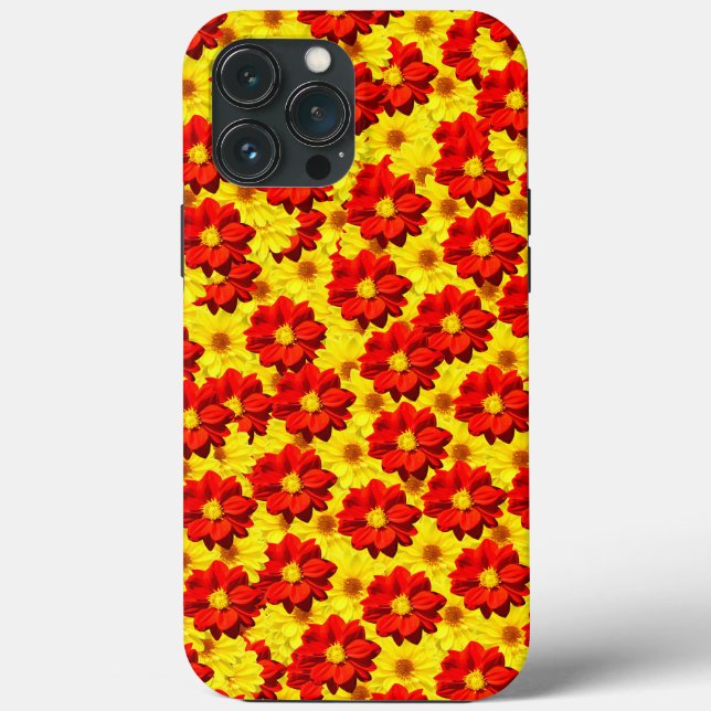 Red and yellow dahlia flowers  Case-Mate iPhone case (Back)