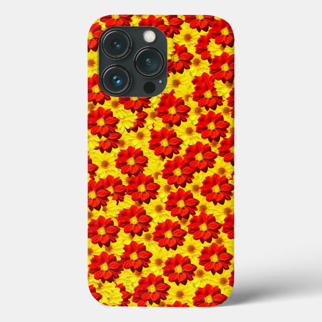 Red and yellow dahlia flowers  Case-Mate iPhone case (Back)