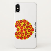 Red and yellow dahlia flowers Happy Mothers Day