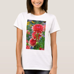 Red and yellow dahlia flowers T-Shirt