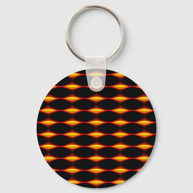Red And Yellow Diamond Pattern Keychain (Front)