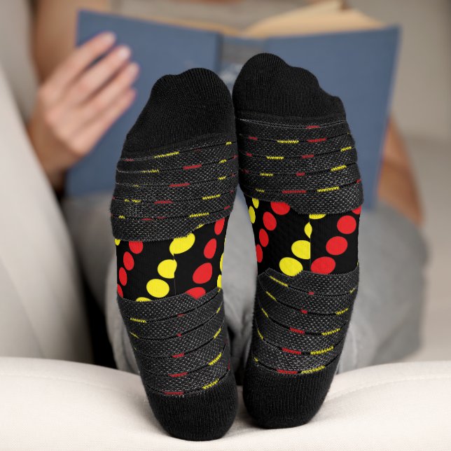 Red and Yellow Dots Cool Socks (Bottom)