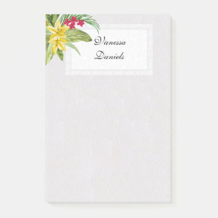 Red And Yellow Exotic Flowers Post-it Notes