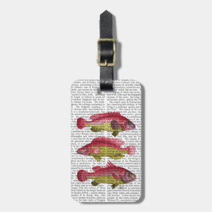 Red and Yellow Fantasy Fish Trio Luggage Tag