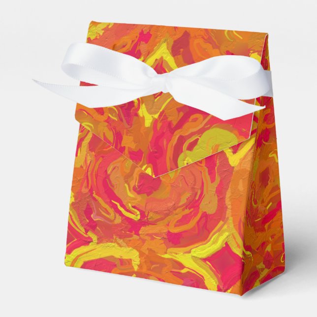 Red and Yellow Favor Box (Front Side)