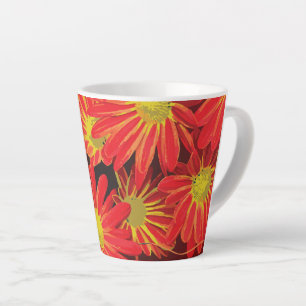 Red and Yellow Flowers 1 Latte Mug