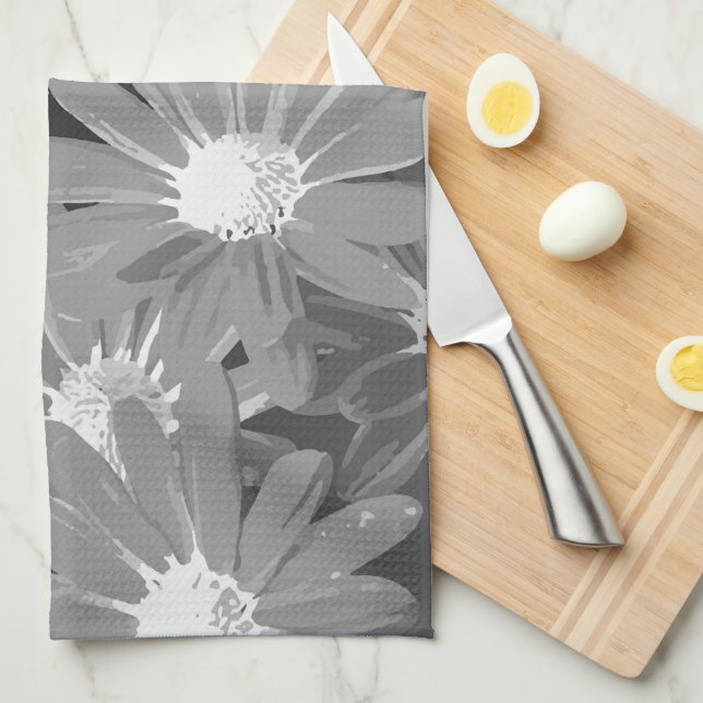 Red and Yellow Flowers 2 Kitchen Towel (Quarter Fold)