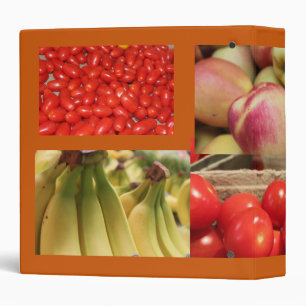 red and yellow fruits and vegetables binder