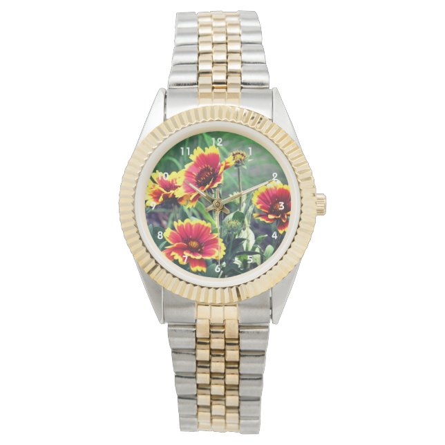 Red And Yellow Gaillardia Blanket Flower   Watch (Front)