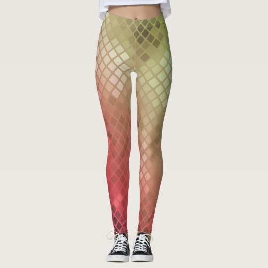 Red and Yellow Glitter Leggings