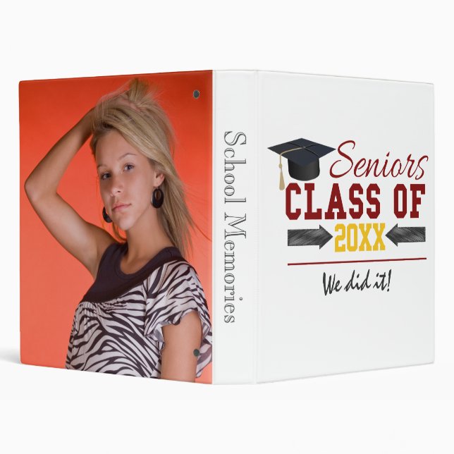 Red and Yellow Graduation Gear Binder (Background)
