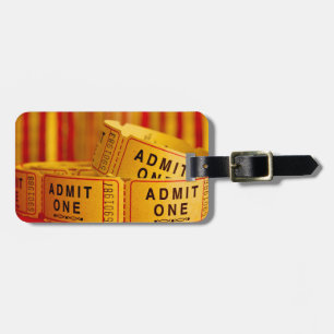 Red and Yellow Movie Tickets Luggage Tag