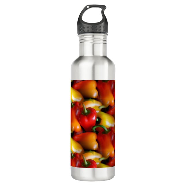 Red and Yellow Peppers 710 Ml Water Bottle (Front)