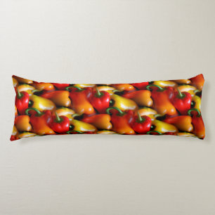 Red and Yellow Peppers Body Pillow
