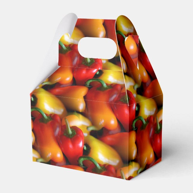 Red and Yellow Peppers Favour Box (Front Side)