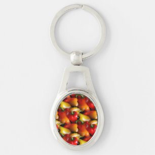 Red and Yellow Peppers Keychain