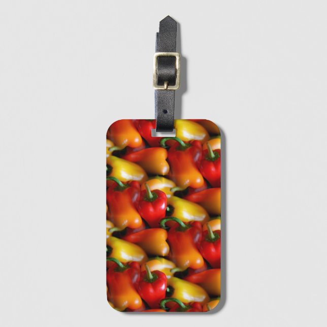 Red and Yellow Peppers Luggage Tag (Front Vertical)