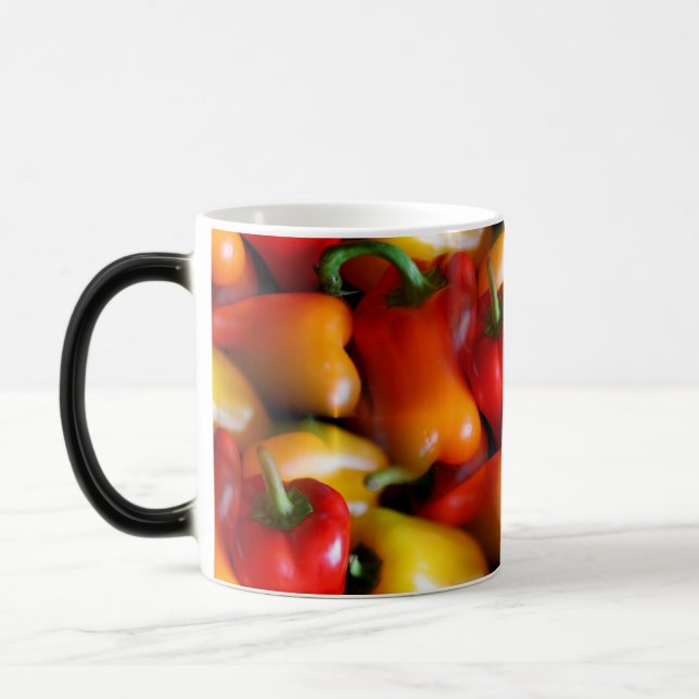 Red and Yellow Peppers Magic Mug (Left)