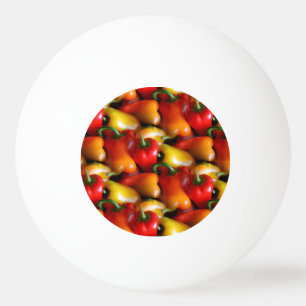 Red and Yellow Peppers Ping Pong Ball