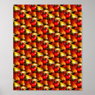 Red and Yellow Peppers Poster