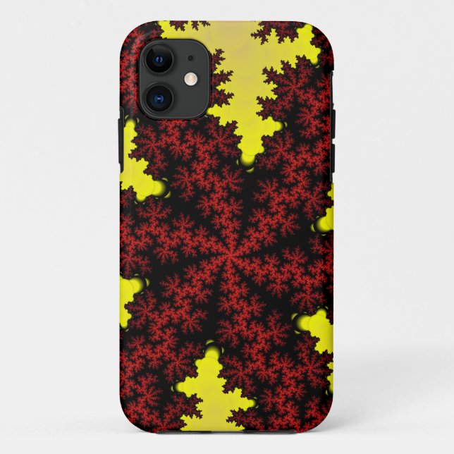 Red and Yellow Snowflake Case-Mate iPhone Case (Back)