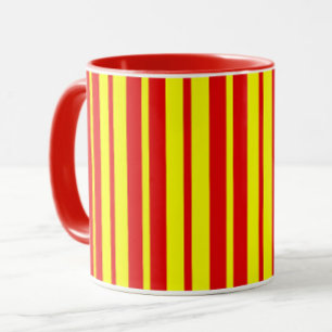 Red and Yellow Stripes Design Mug