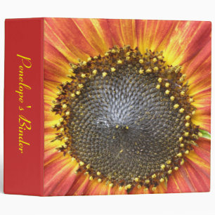 Red and Yellow Sunflower Custom Binder