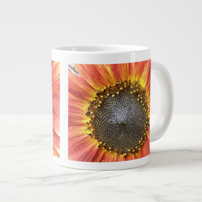 Red and Yellow Sunflower Mug (Front Right)