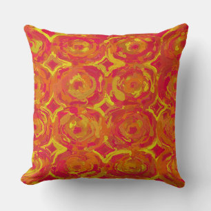 Red and Yellow Throw Pillow