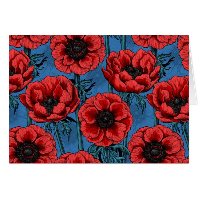 Red anemone garden (Front Horizontal)