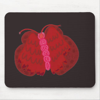 Red Angel Butterfly Mouse Pad