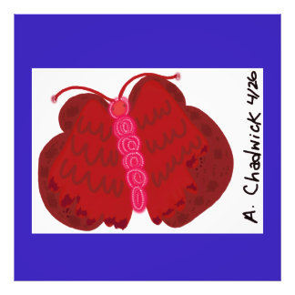 Red Angel Butterfly Photo Print