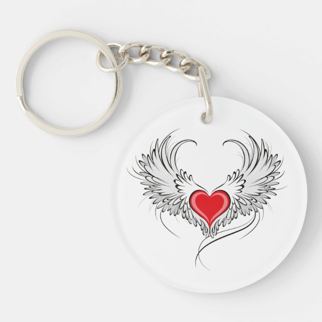Red Angel Coeur avec ailes (Devant)