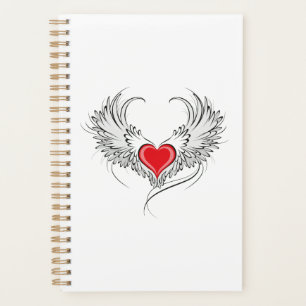 Red Angel Coeur avec ailes