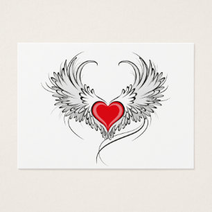 Red Angel Coeur avec ailes