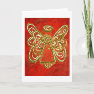 Red Angel Greeting Card