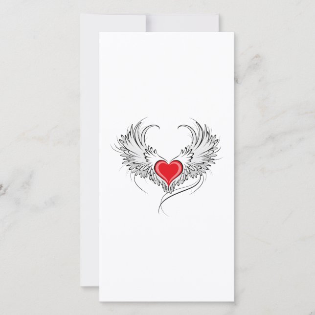 Red Angel Heart with wings (Front)
