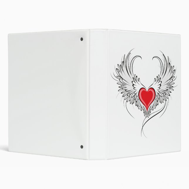 Red Angel Heart with wings Binder (Background)