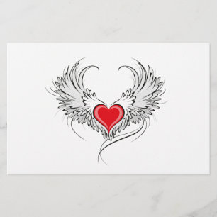 Red Angel Heart with wings Flyer