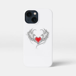 Red Angel Heart with wings iPhone 13 Mini Case