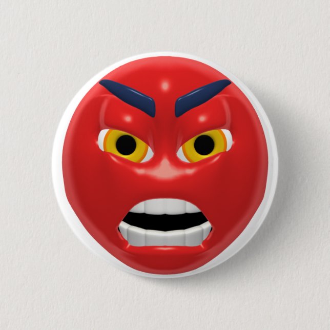 red angry 2 inch round button (Front)